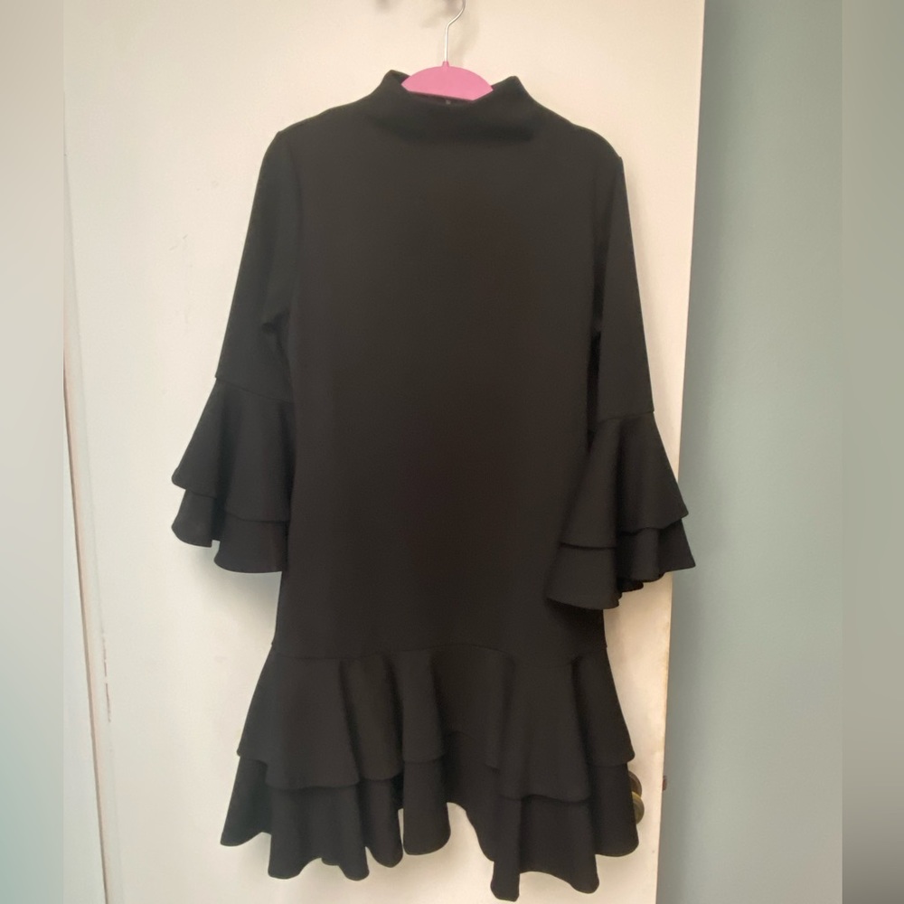 Black ruffled dress